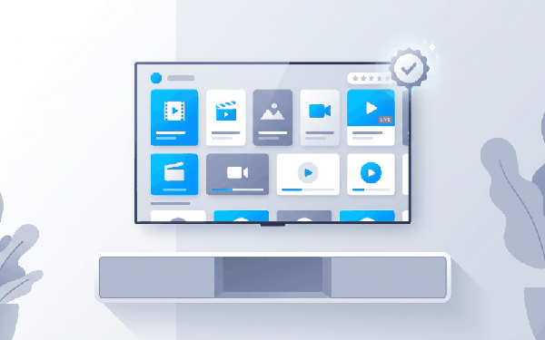 Smart TV showing a top-rated Smartiflixtv service with a quality badge in Canada